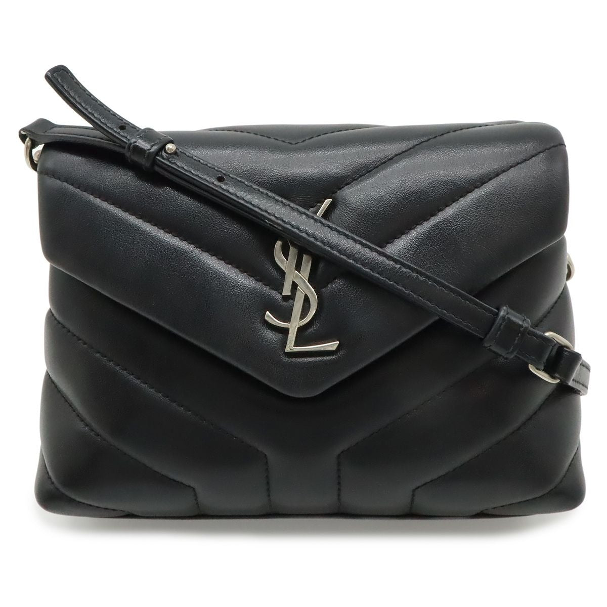 Saint Laurent Paris YSL Monogram Loulou Toy Shoulder Bag Leather Black