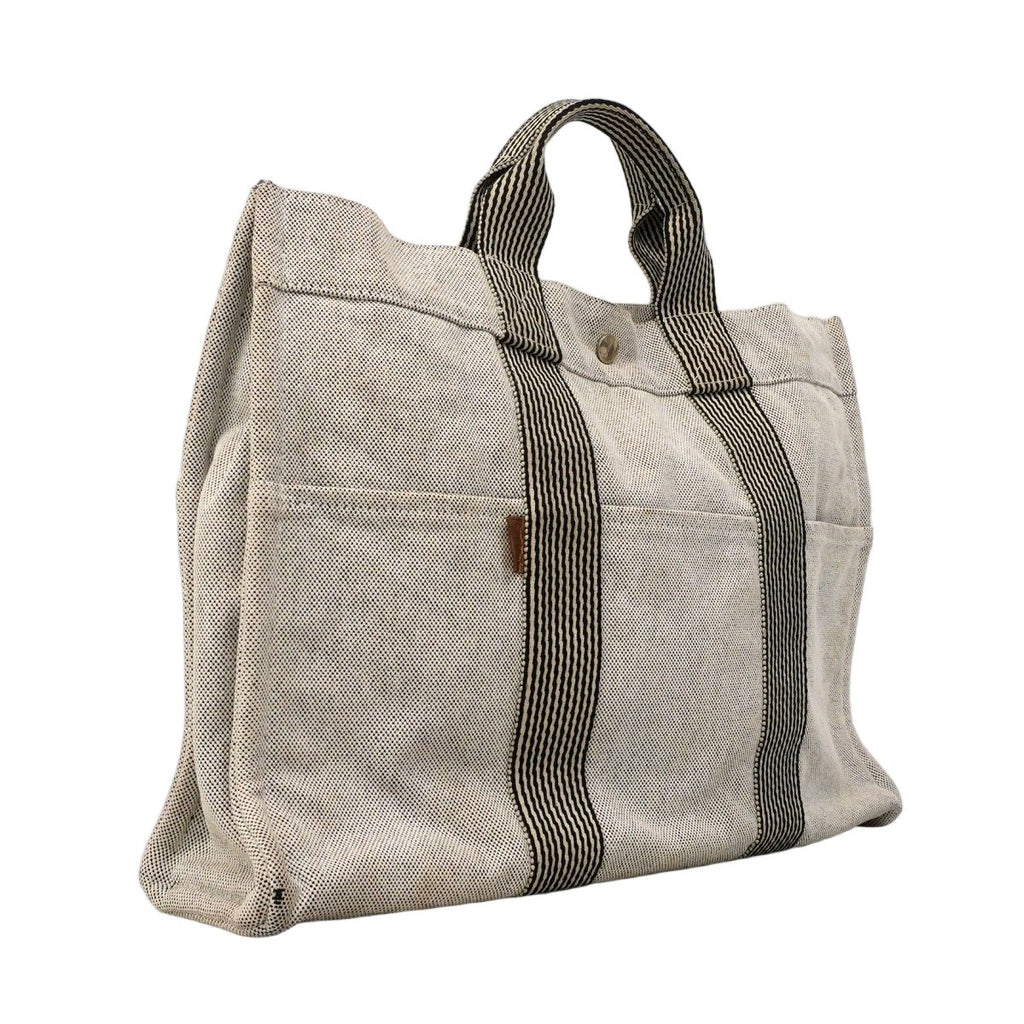Hermes Tote New Fourre Tout MM Canvas Gray Silver — view 2