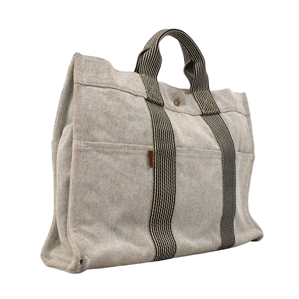 Hermes Tote New Fourre Tout MM Canvas Gray Silver — view 2