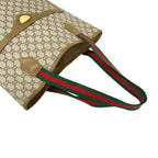 Gucci Vintage Sherry Line Plus Logo Leather Tote Brown — view 4
