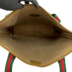 Gucci Vintage Sherry Line Plus Logo Leather Tote Brown — view 9