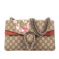 Gucci Blooms Dionysus Beige Burgundy Supreme Canvas Shoulder Bag