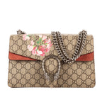 Gucci Blooms Dionysus Beige Burgundy Supreme Canvas Shoulder Bag
