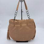 Chanel CC Logo Silver Fringe Choco Bar Handbag — view 3