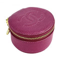 Chanel Pouch Jewelry Case Accessory Round Small Coco