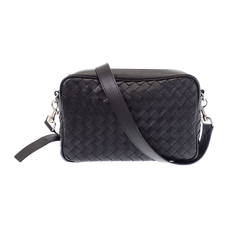 Bottega Veneta Intrecciato Camera Shoulder Bag Calf Black