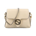 Gucci Interlocking Ivory Leather Shoulder