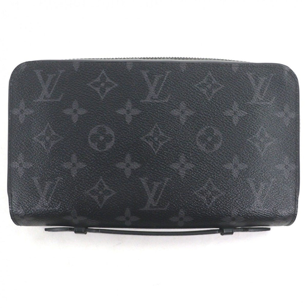 Louis Vuitton Zippy XL Monogram Eclipse Canvas Zip Around Wallet Organizer Black — view 3