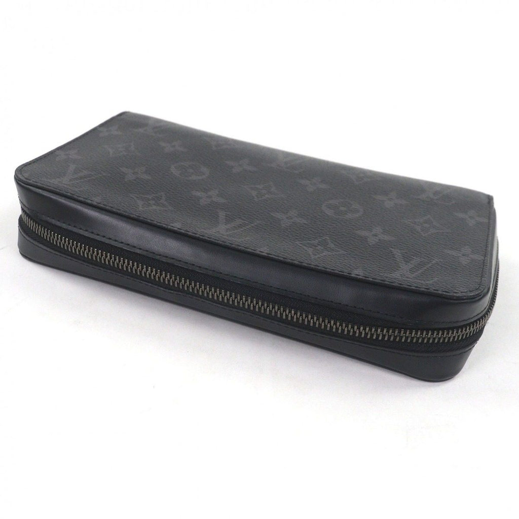 Louis Vuitton Zippy XL Monogram Eclipse Canvas Zip Around Wallet Organizer Black — view 4