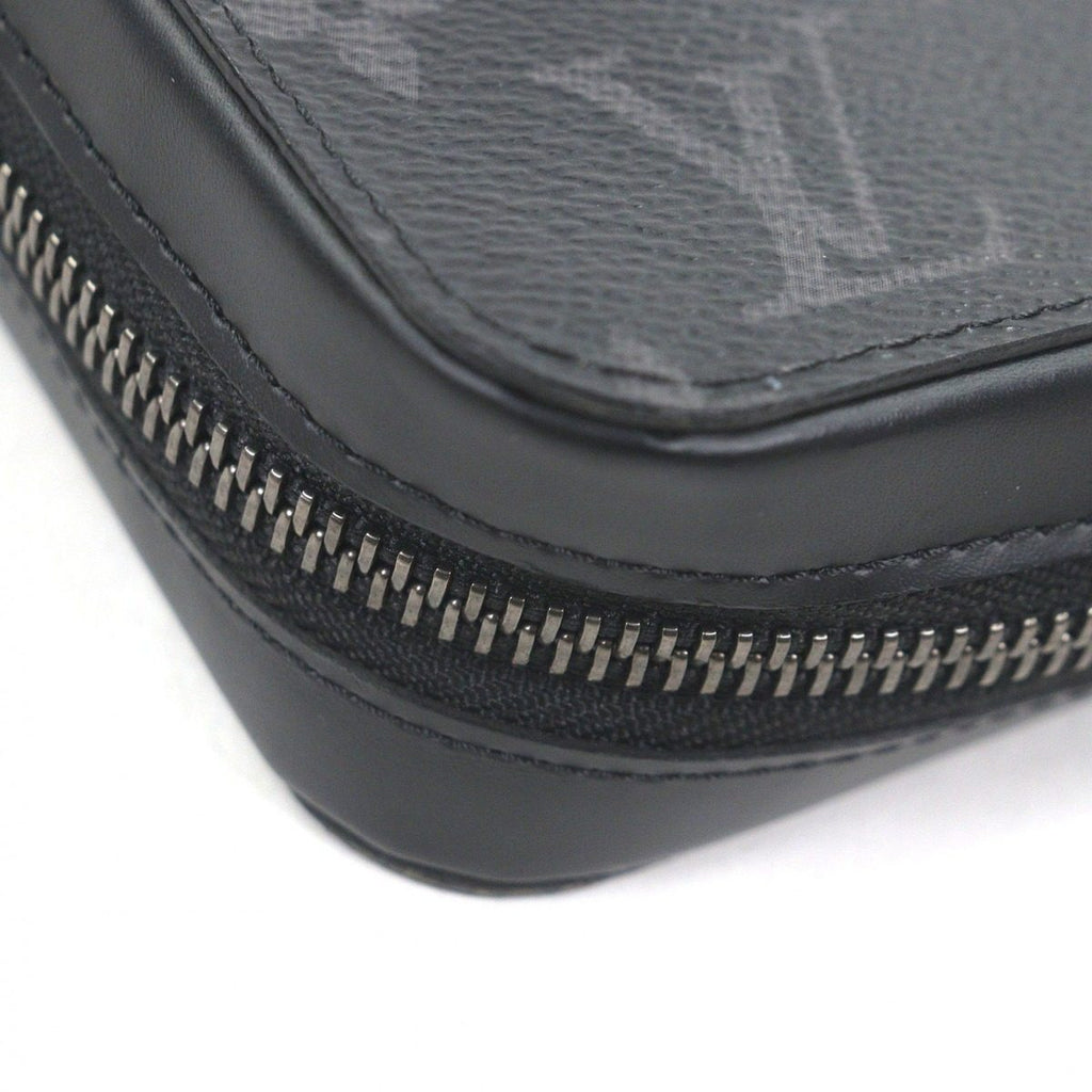 Louis Vuitton Zippy XL Monogram Eclipse Canvas Zip Around Wallet Organizer Black — view 5