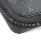 Louis Vuitton Zippy XL Monogram Eclipse Canvas Zip Around Wallet Organizer Black — view 5