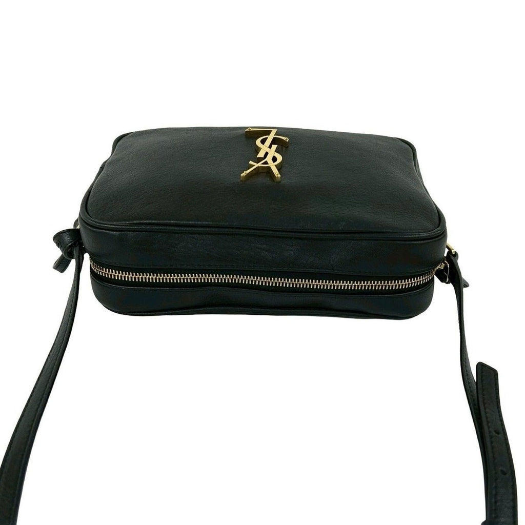 Saint Laurent Paris YSL Logo Leather Tassel Mini Shoulder Bag Pochette Black — view 4
