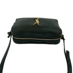 Saint Laurent Paris YSL Logo Leather Tassel Mini Shoulder Bag Pochette Black — view 4