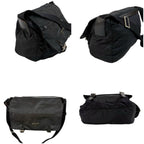 Prada Triangle Logo Cross Black Nero Tessuto Shoulder Bag — view 5