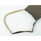 Fendi Zucchino Shoulder Bag Pochette Canvas Brown — view 4