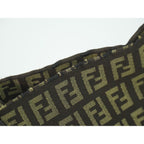 Fendi Zucchino Shoulder Bag Pochette Canvas Brown — view 7