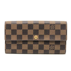 Louis Vuitton Long Wallet Portefeuille Sarah Damier Canvas Ebene Brown