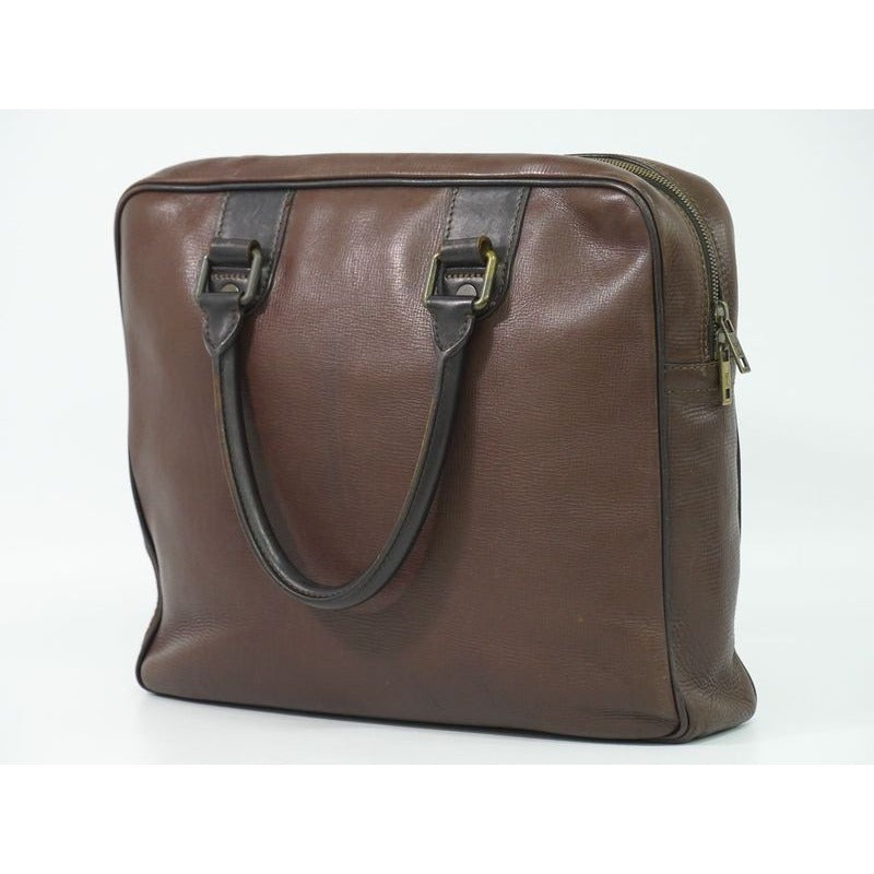 Louis Vuitton Euron Utah Leather Business Bag Handbag Cafe Brown — view 2