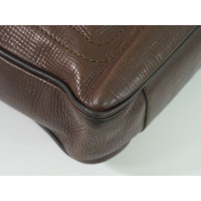 Louis Vuitton Euron Utah Leather Business Bag Handbag Cafe Brown — view 4