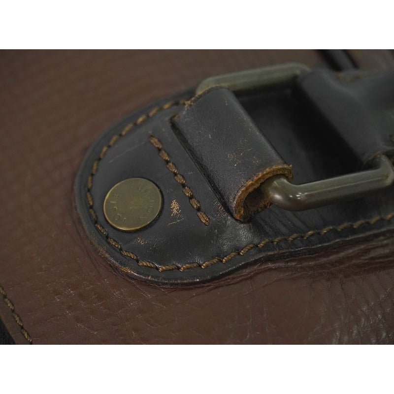 Louis Vuitton Euron Utah Leather Business Bag Handbag Cafe Brown — view 7