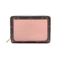 Louis Vuitton Portefeuille Lou Leather Brown Light Pink Bifold Wallet Gold