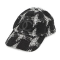 Chanel Cap CC Logo Tweed Cotton M Hat Black