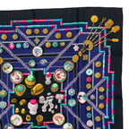 Hermes Scarf Silk Carre 90 Petite Main Seamstress Black — view 3