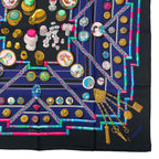 Hermes Scarf Silk Carre 90 Petite Main Seamstress Black — view 5