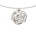 Chanel Camellia Necklace Choker Silver Metal