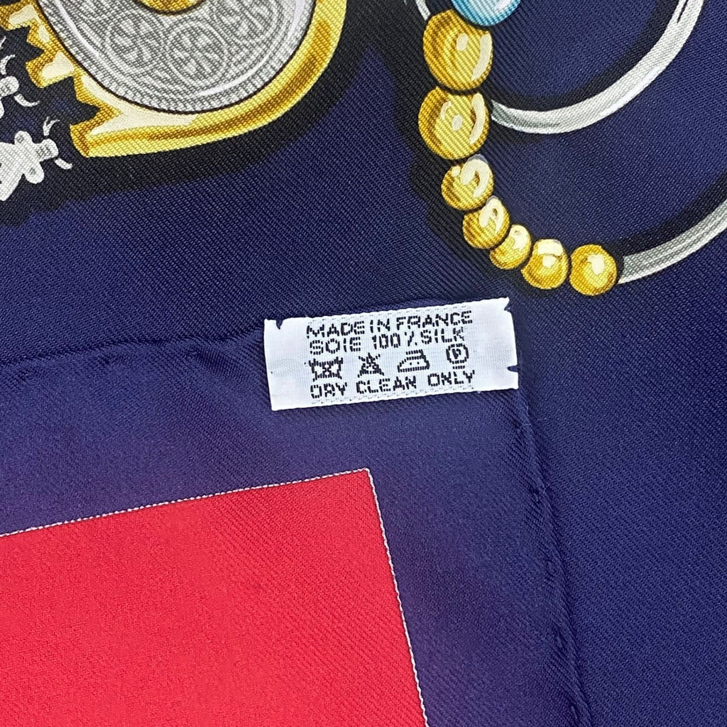 Hermes Scarf Carre 90 Parures Des Sables Desert Silk Red — view 8