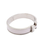 Hermes Bangle Clic Clac PM Metal Silver Pink Bracelet — view 2