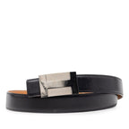 Hermes Plate Belt Black Leather