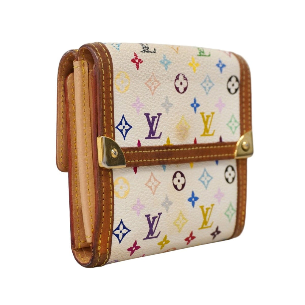 Louis Vuitton Trifold Wallet Monogram Multicolor Porte Monebier Carte Cles Blanc — view 2