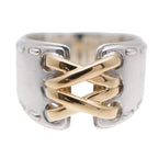 Hermes Mexico Double Silver Yellow Gold Ring 51 — view 2