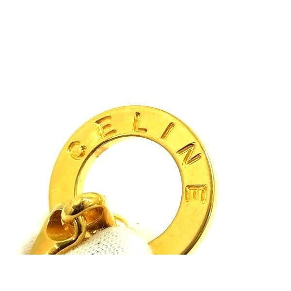 Celine Necklace Circle Logo Long Gold Metal Chain — view 2