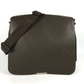 Louis Vuitton Shoulder Bag Victor Taiga Leather Grizzly Brown