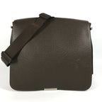 Louis Vuitton Shoulder Bag Victor Taiga Leather Grizzly Brown