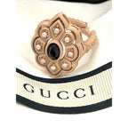 Gucci Michele Period Stone Faux Pearl Flower Ring 14
