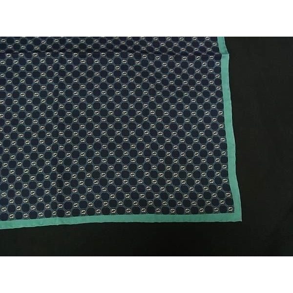 Gucci Interlocking Silk Handkerchief Pocket Chief Navy Blue — view 3