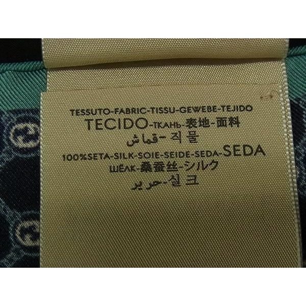 Gucci Interlocking Silk Handkerchief Pocket Chief Navy Blue — view 6