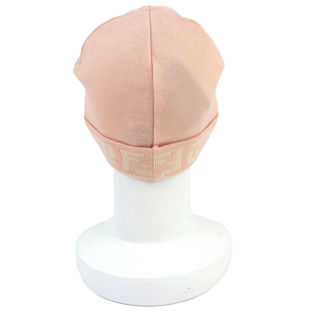 Fendi Wool Zucca Pattern Knit Cap Beanie Pink — view 3