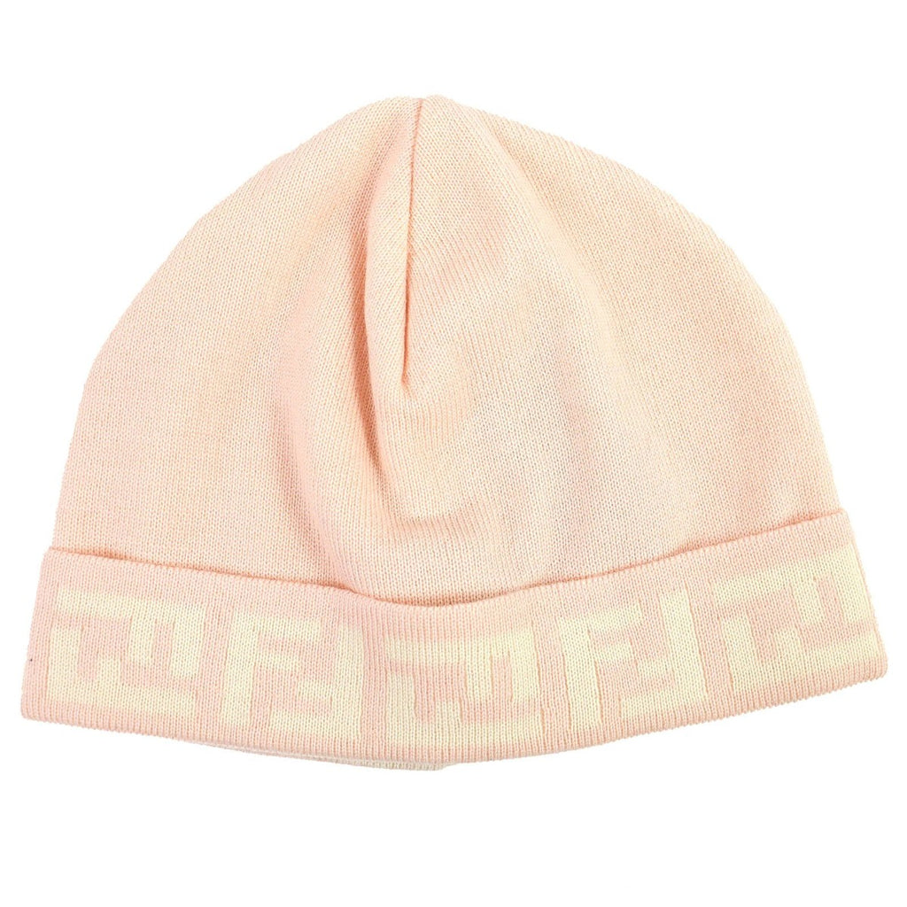 Fendi Wool Zucca Pattern Knit Cap Beanie Pink — view 5