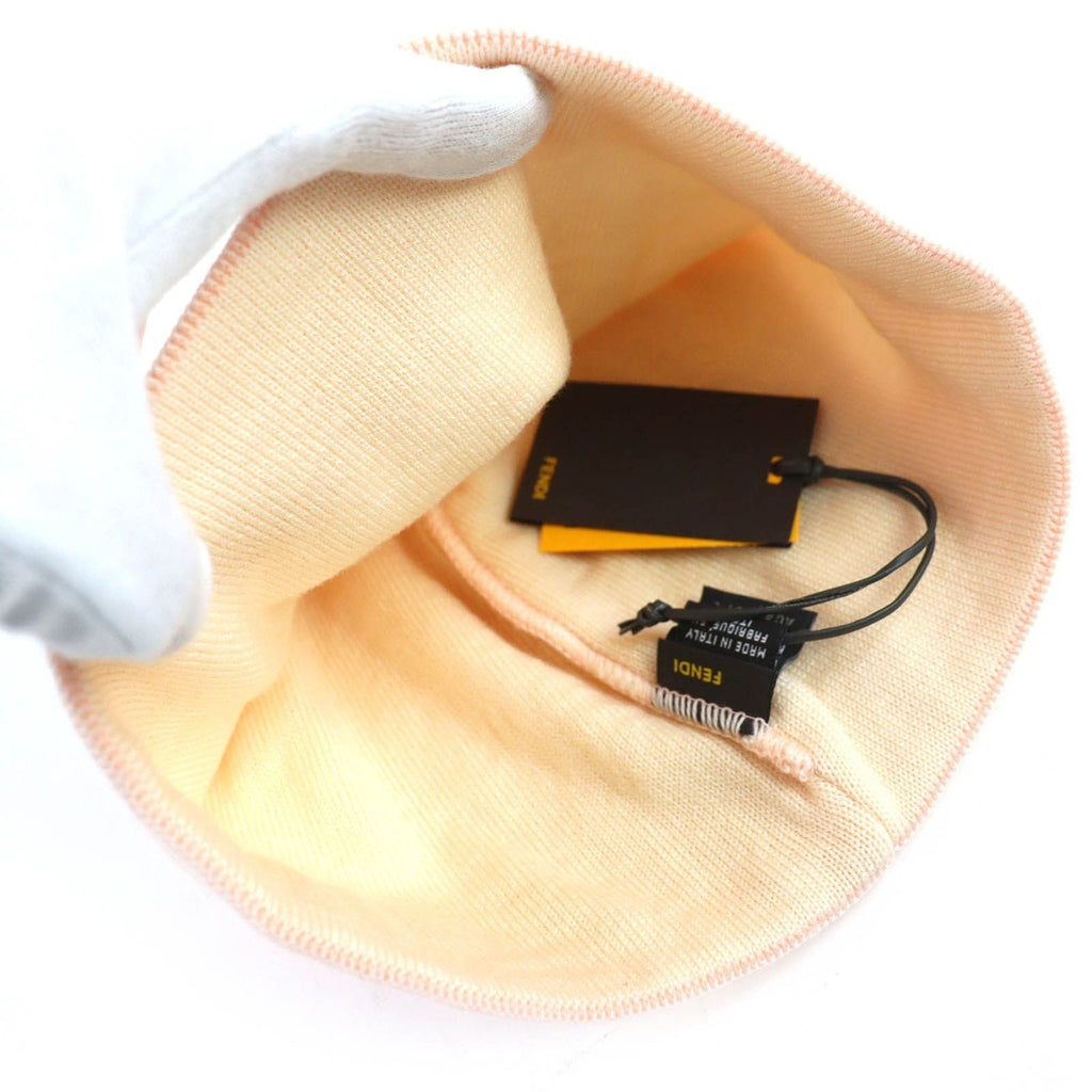 Fendi Wool Zucca Pattern Knit Cap Beanie Pink — view 7