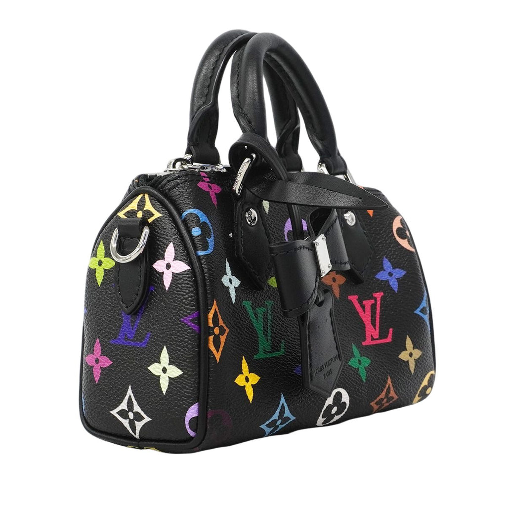 Louis Vuitton Handbag Monogram Multicolor LV Takashi Murakami Nano Speedy Black — view 2