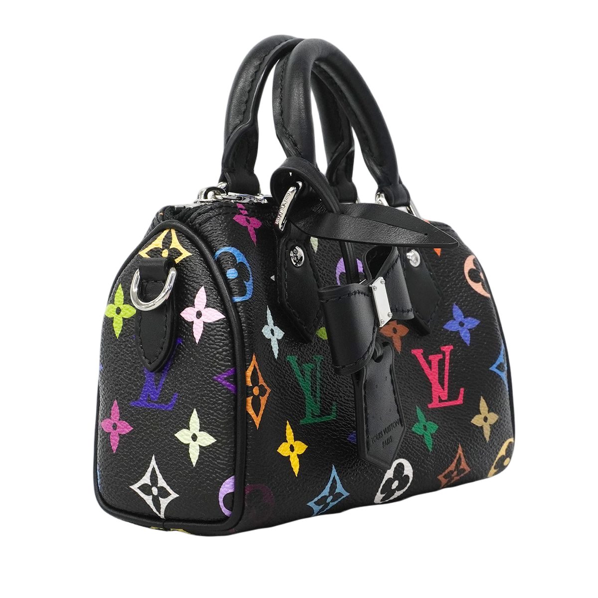 Louis Vuitton Handbag Monogram Multicolor LV Takashi Murakami Nano Speedy Black — view 2