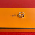 Hermes Everchaine Dancre Silver 925 Ring No 8 Accessory Jewelry 402-3