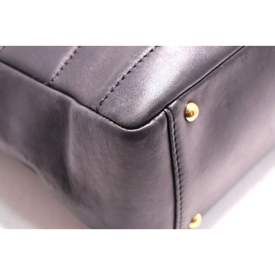 Chanel Chocolate Bar Leather Chain Tote — view 4
