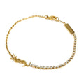 Saint Laurent Rhinestone Cassandra Charm Bracelet