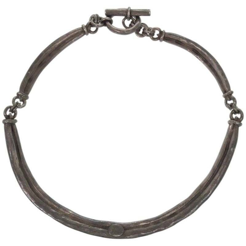 Hermes Vintage Metal Silver Choker 0858