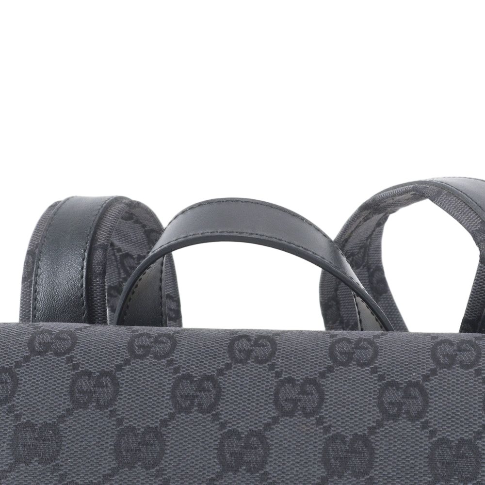 Gucci GG Canvas Leather Backpack Black — view 2
